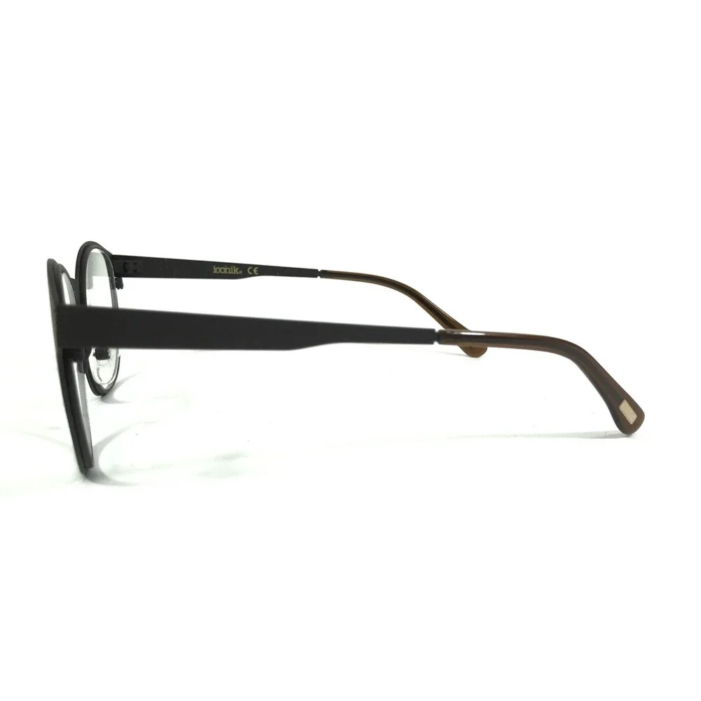 Iconik Eyeglasses Frames Caera C02 Brown Round Full Rim 51-19-140